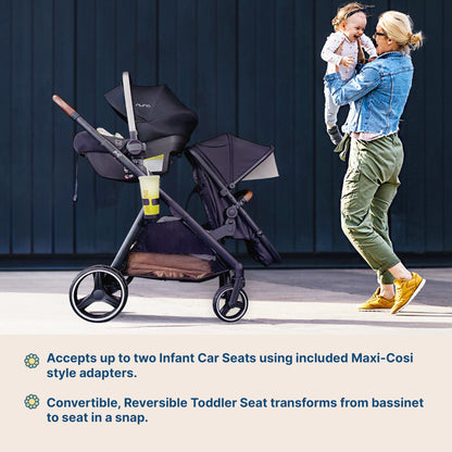 Gladly Family Piper Single-to-Double Stroller - Aloe - PIP-STR-ALO