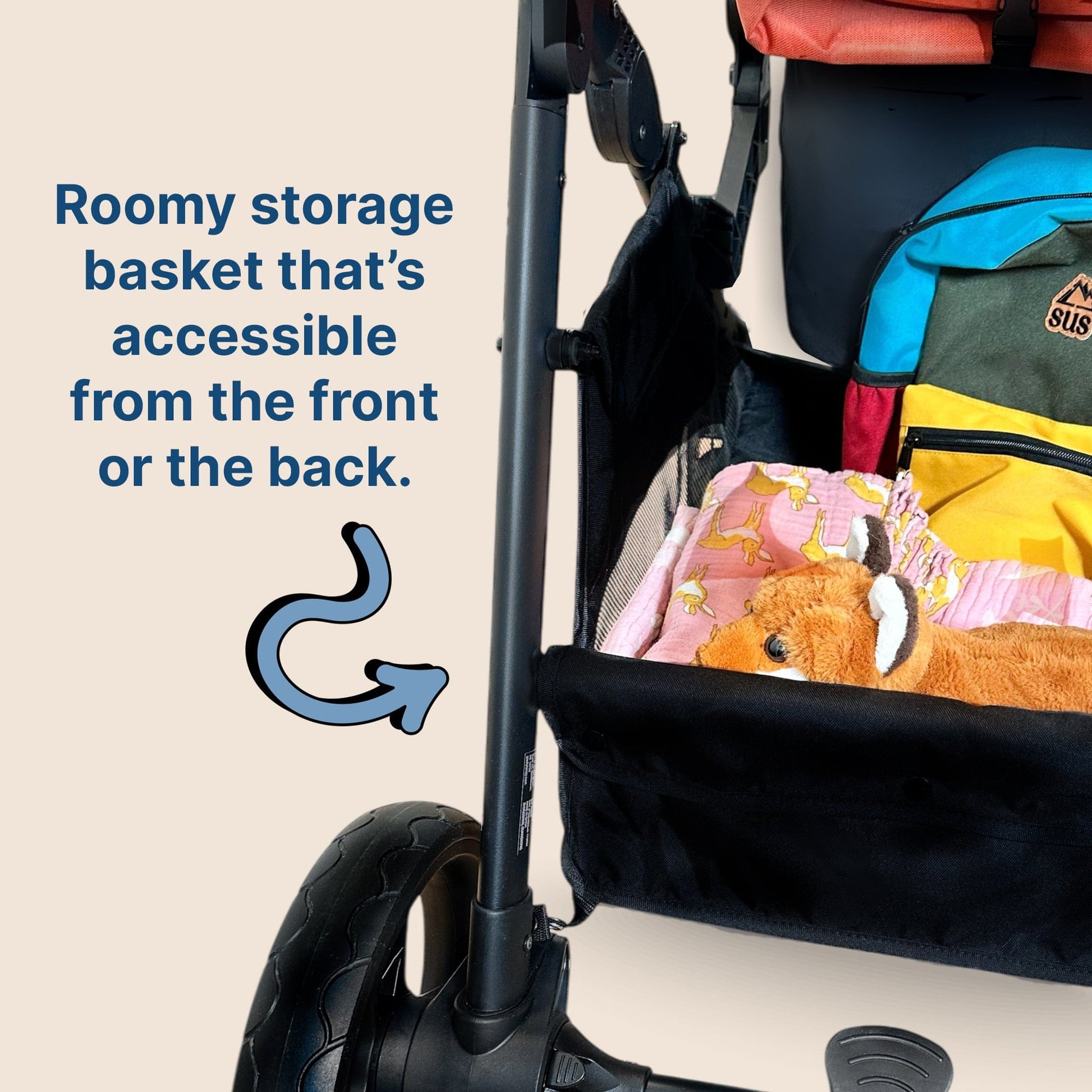 Gladly Family Piper Single-to-Double Stroller - Onyx - PIP-STR-ONY
