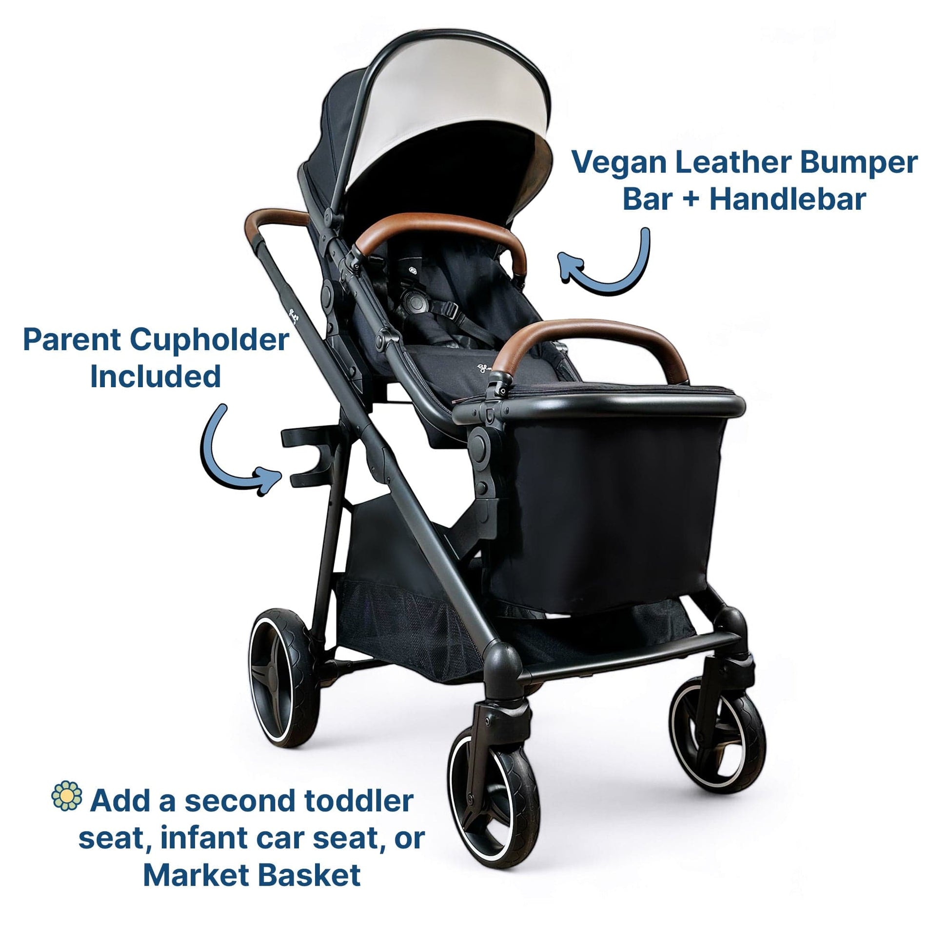 Gladly Family Piper Single-to-Double Stroller - Sedona - PIP-STR-SED