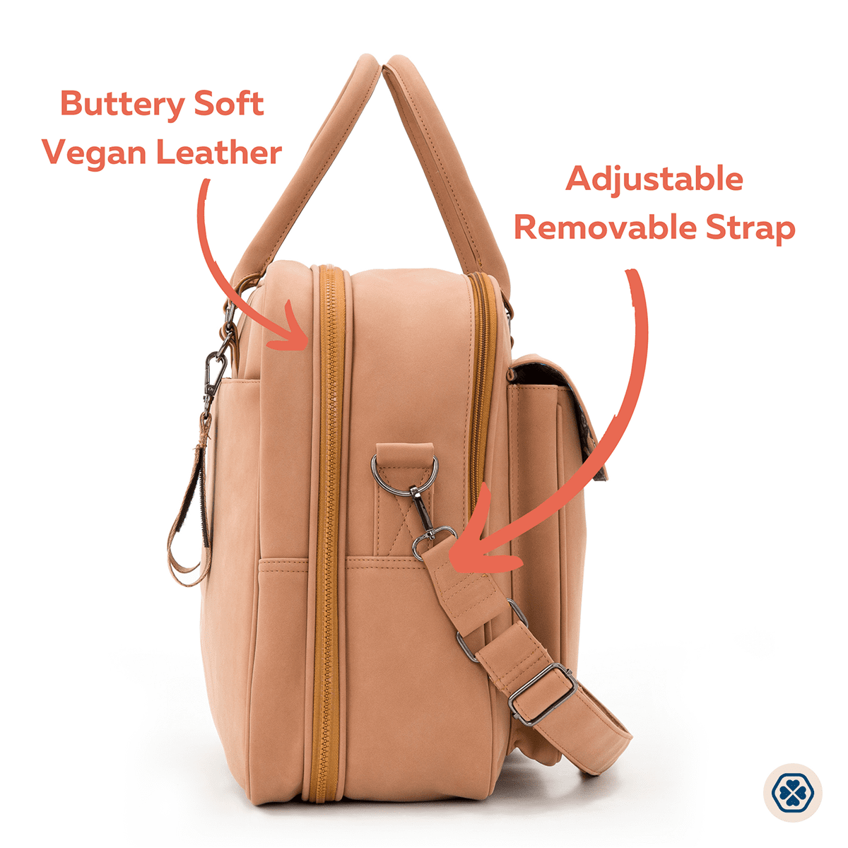 Gladly Family Pod Diaper Bag Changing Station + Travel Cot - Porcini Tan - POD-POR-CAR