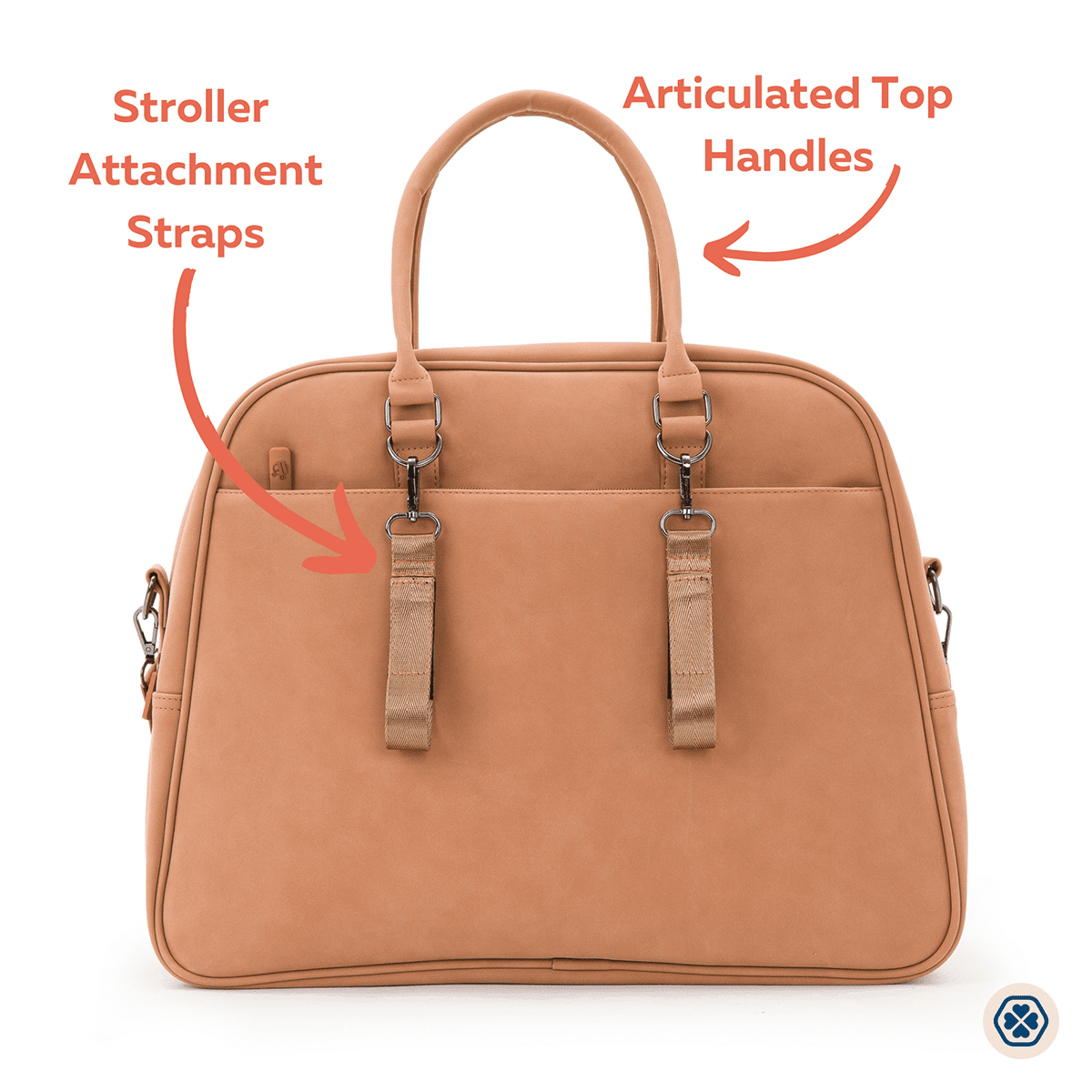Gladly Family Pod Diaper Bag Changing Station + Travel Cot - Porcini Tan - POD-POR-CAR