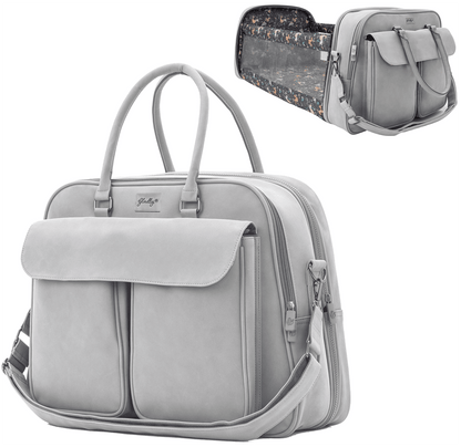 Gladly Family Pod Diaper Bag Changing Station + Travel Cot - Whisper Gray - POD-WHI-CAR