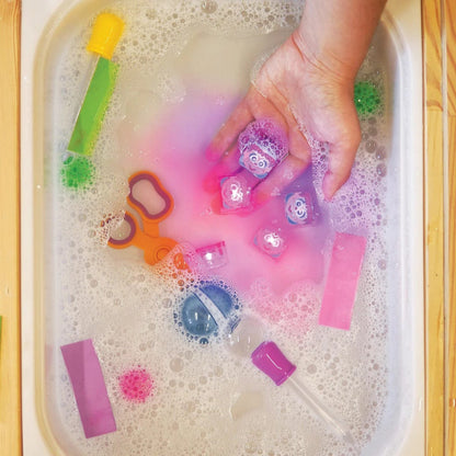Glo Pals Light Up Cube Bath Toys - Abby Cadabby - gp-fin-4pk-abby