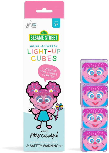 Glo Pals Light Up Cube Bath Toys - Abby Cadabby - gp-fin-4pk-abby