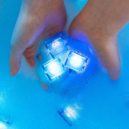 Glo Pals Light Up Cube Bath Toys - Cookie Monster - gp-fin-4pk-cookie