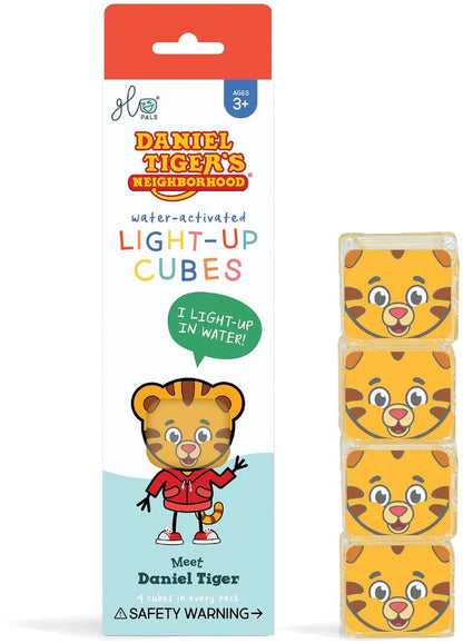 Glo Pals Light Up Cube Bath Toys - Daniel Tiger - gp-fin-4pk-dtiger