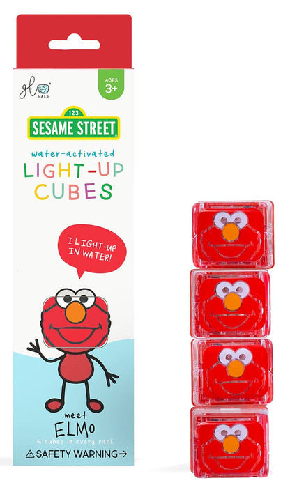 Glo Pals Light Up Cube Bath Toys - Elmo - gp-fin-4pk-elmo