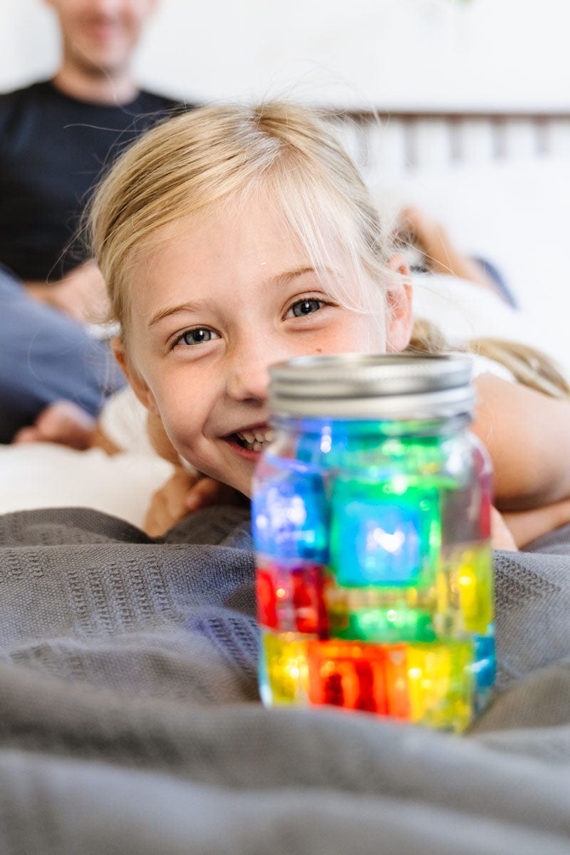Glo Pals Light Up Cube Bath Toys - Pippa (Green) - gp-fin-4pk-pippa