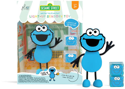 Glo Pals Light Up Sensory Bath Toy - Cookie Monster - gp-fin-char-cookie