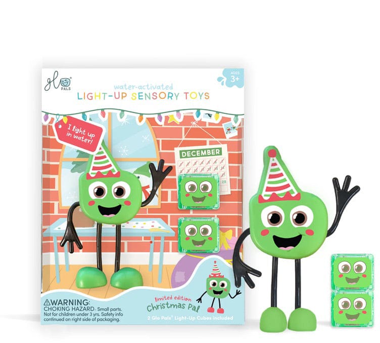 Glo Pals Light Up Sensory Bath Toy - Special Edition Christmas - gp-fin-char-xmas