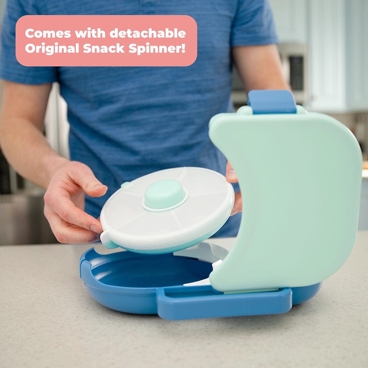 GoBe Kids Lunchbox with Snack Spinner - Sage Green - LB-T-W