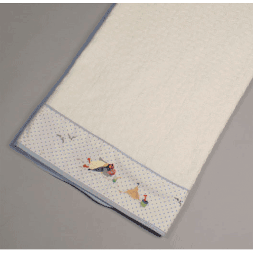 Gordonsbury Penguin Beach Party Crib Cotton Cable Blanket - GB-DS-BP-CCB