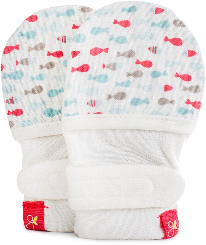 Goumikids Mitts, School of Fish Aqua (0-3 Months) - 6.89407E+11