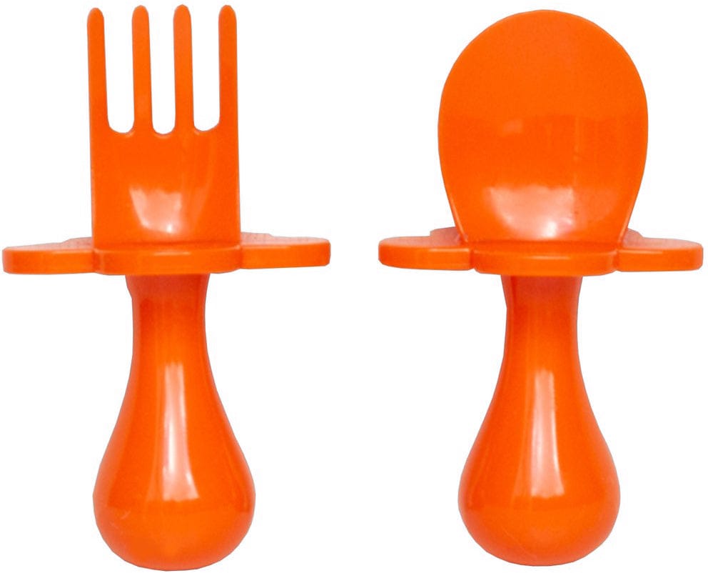 Grabease First Self Feeding Utensil Set - Orange