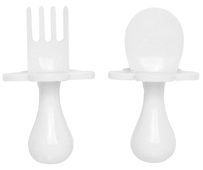 Grabease First Self Feeding Utensil Set - White