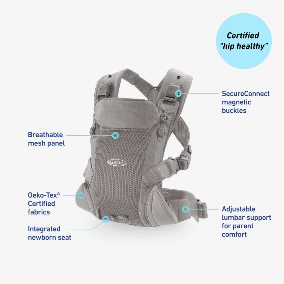 Graco Cradle Me Lite 3-in-1 Carrier - Oatmeal - 2164116