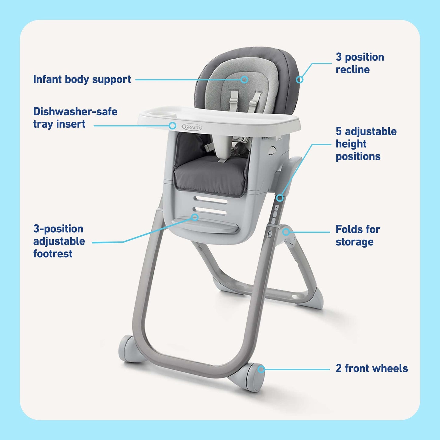 Graco DuoDiner DLX 6-in-1 High Chair - Arlo - 2216158