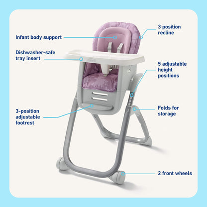 Graco DuoDiner DLX 6-in-1 High Chair - Lilac Mod - 2220327