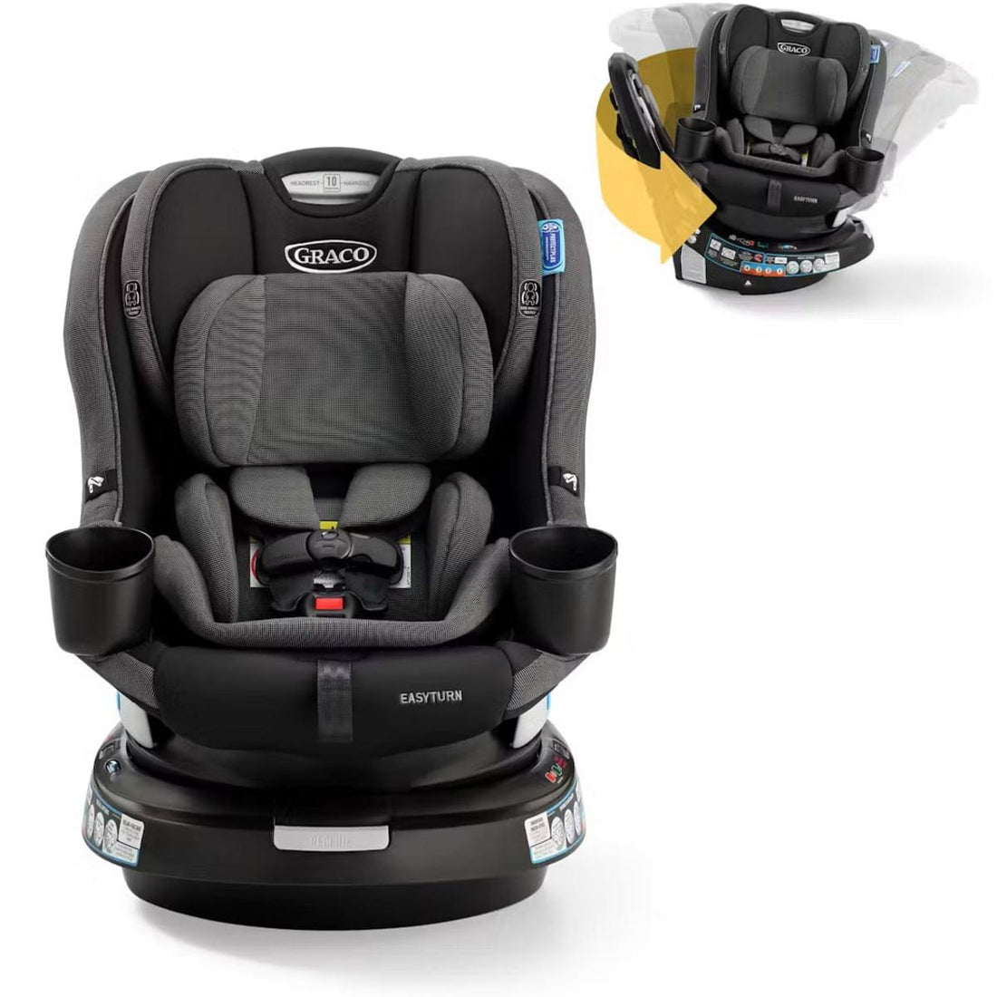 Graco EasyTurn 360 2-in-1 Rotating Convertible Car Seat - Cyran - 2216077