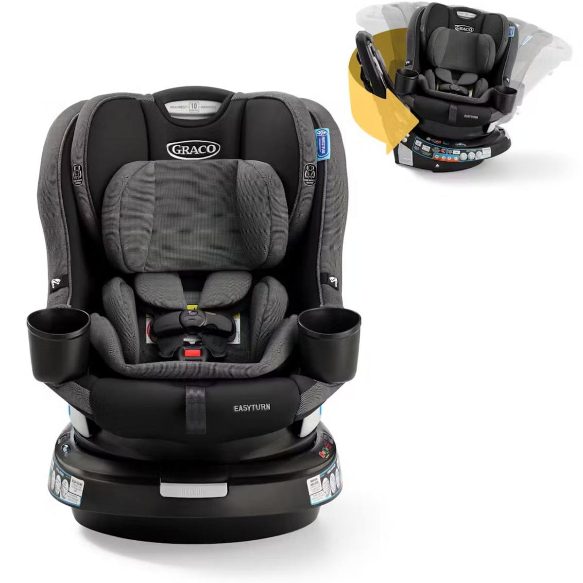 Graco EasyTurn 360 2-in-1 Rotating Convertible Car Seat - Cyran - 2216077
