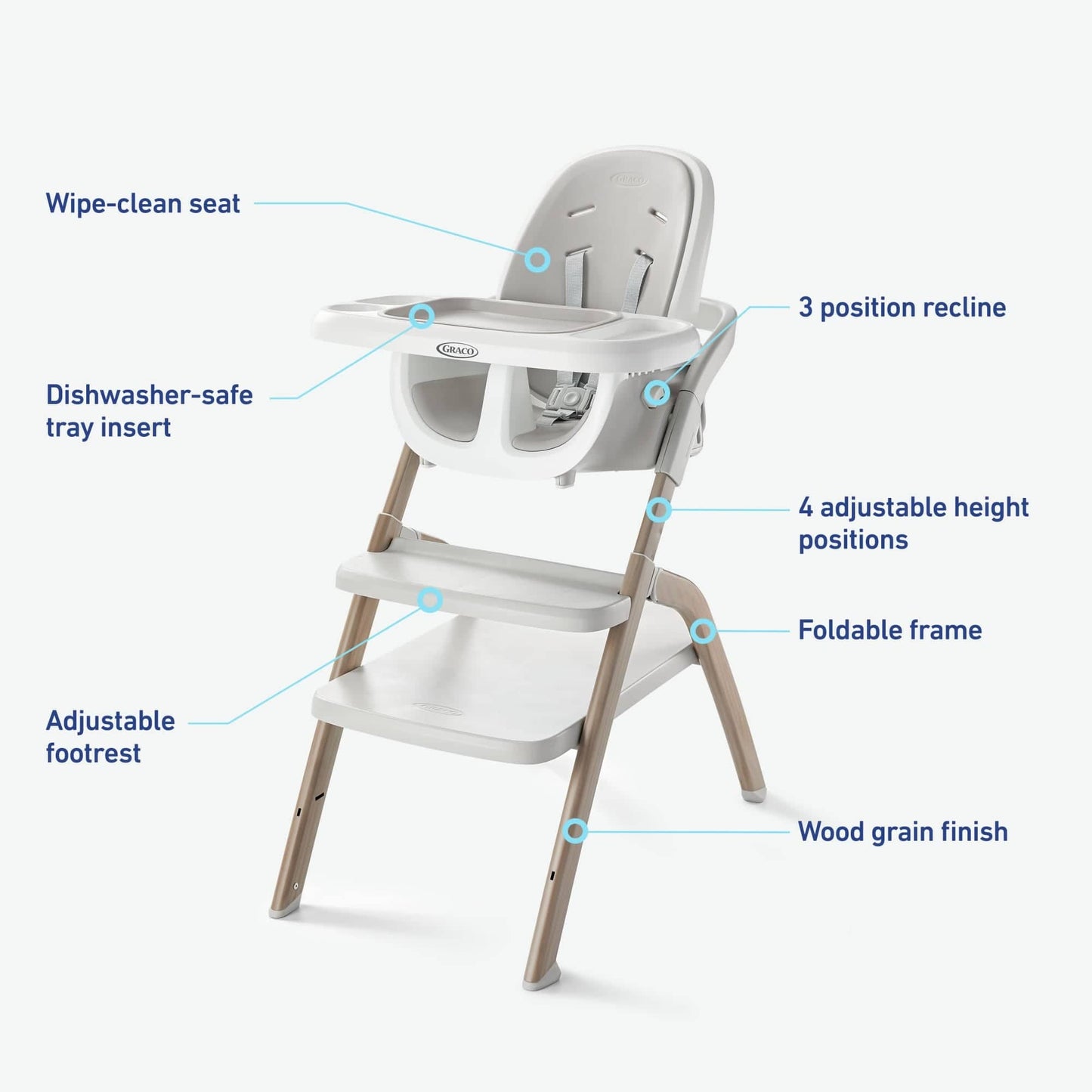 Graco EveryStep™ Slim 6-in-1 High Chair - Misty - 2184835