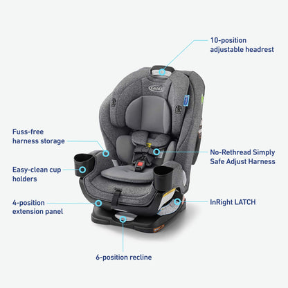 Graco Extend2Fit 3-in-1 All-in-One Convertible Car Seat - Cullen - 2215452