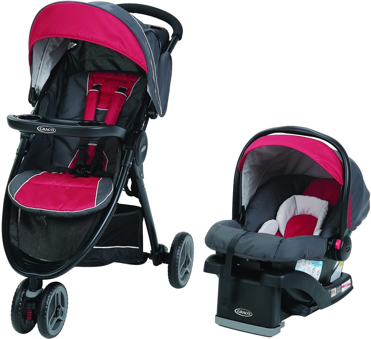 Graco FastAction Fold Sport LX Click Connect Travel System - Chili Red - 1965227