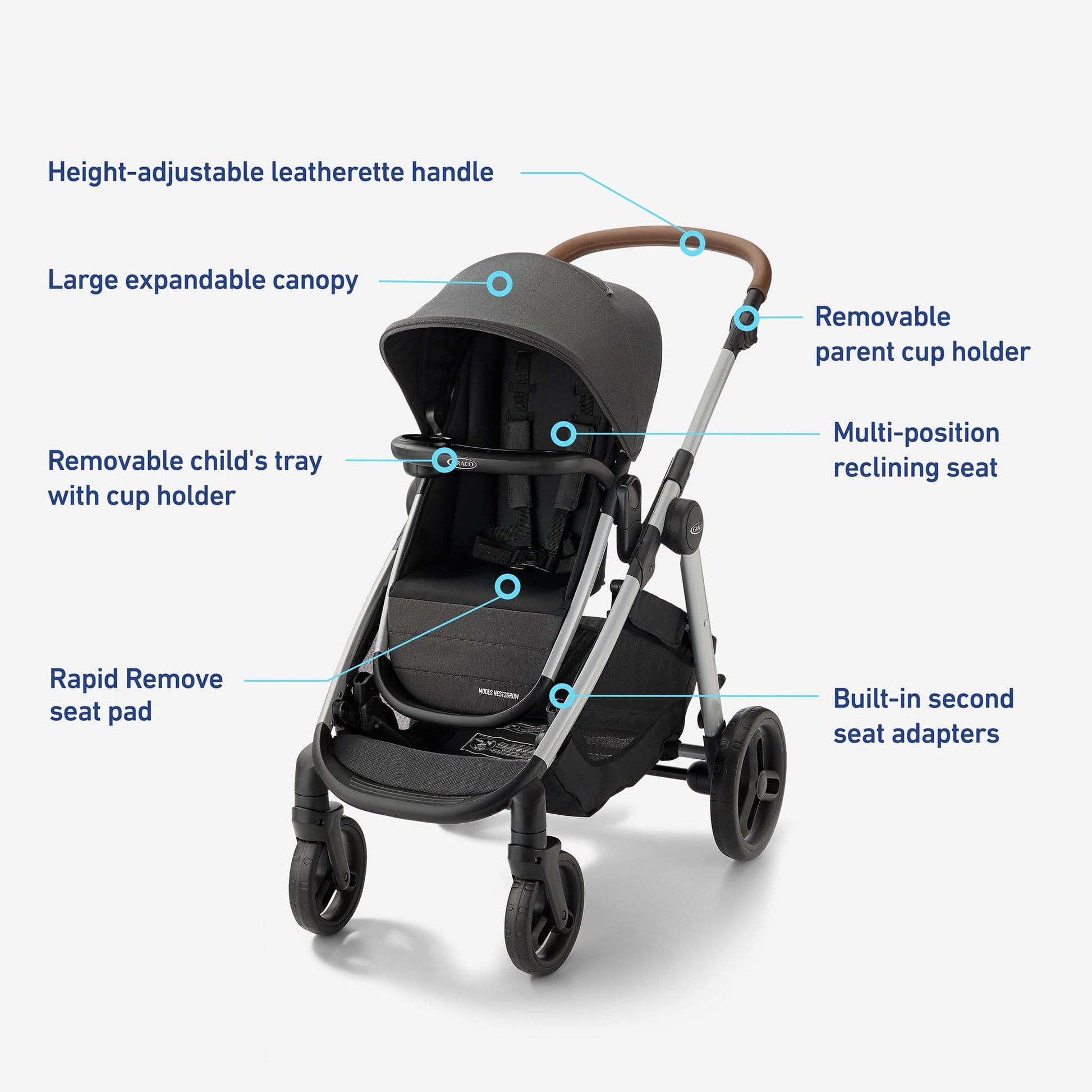 Graco Modes Nest2Grow DLX Travel System - Riordan - 2215509