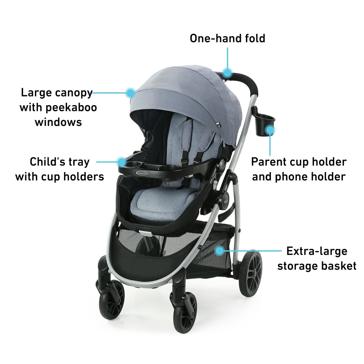 Graco Modes Pramette 3-in-1 Travel System - Lilac Mod - 2220329