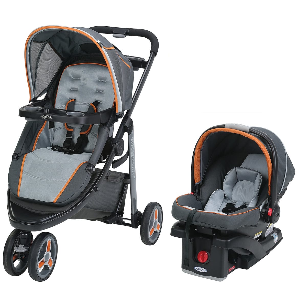 Graco Modes Sport Click Connect Travel System - Tangerine - 1965236
