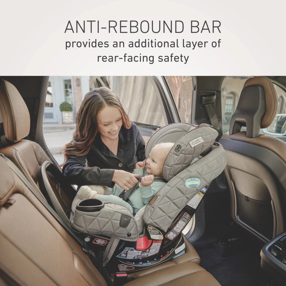 Graco Premier 4Ever DLX Extend2Fit SnugLock 4-in-1 Car Seat with Anti-Rebound Bar - Midtown - 2152351