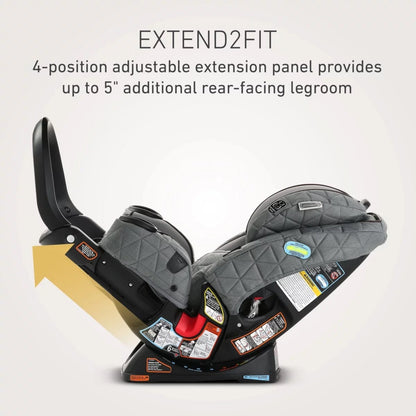 Graco Premier 4Ever DLX Extend2Fit SnugLock 4-in-1 Car Seat with Anti-Rebound Bar - Midtown - 2152351