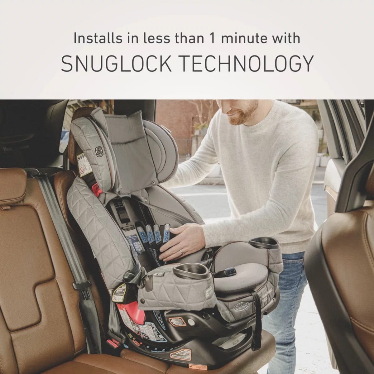Graco Premier 4Ever DLX Extend2Fit SnugLock 4-in-1 Car Seat with Anti-Rebound Bar - Midtown - 2152351