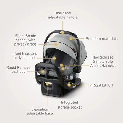 Graco Premier SnugRide SnugFit 35 XT Infant Car Seat - Midtown - 2152253