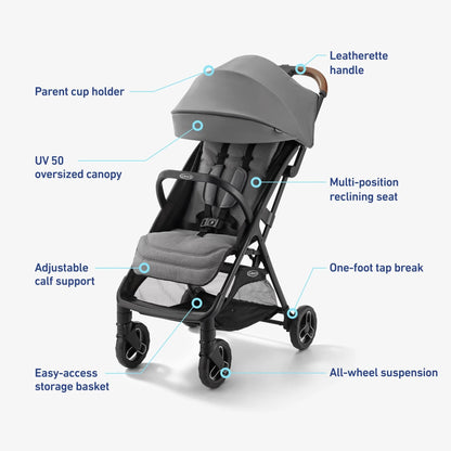 Graco Ready2Jet Compact Stroller - Lilac Mod - 2212123