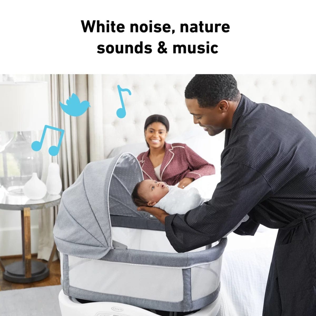 Graco Sense2Snooze Bassinet with Cry Detection Technology - Hamilton - 2105921