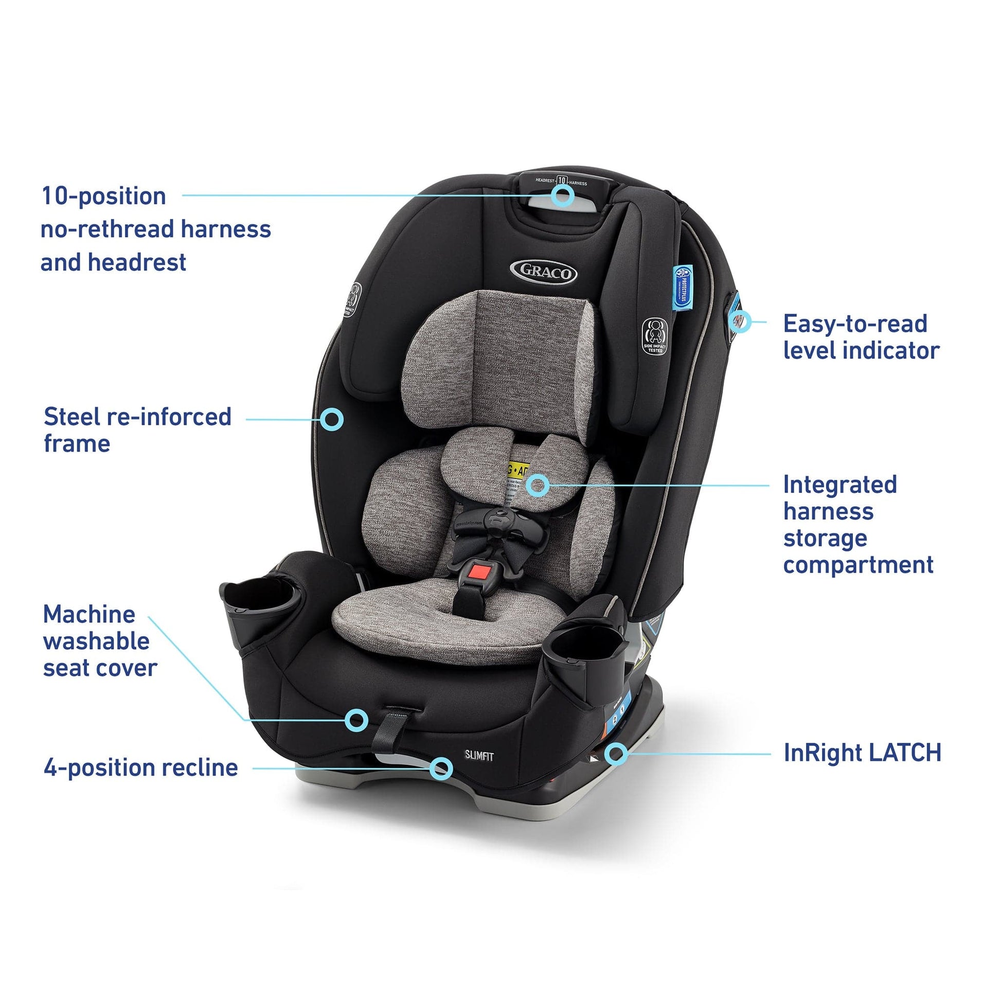 Graco SlimFit 3-in-1 Narrow All-in-One Convertible Car Seat - Jarret - 2215460