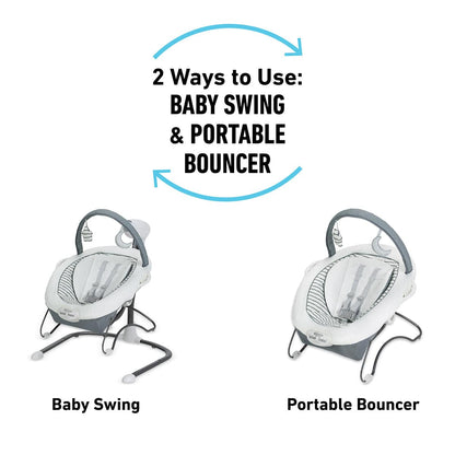 Graco Soothe 'n Sway LX Swing with Portable Bouncer - Derby - 2140066