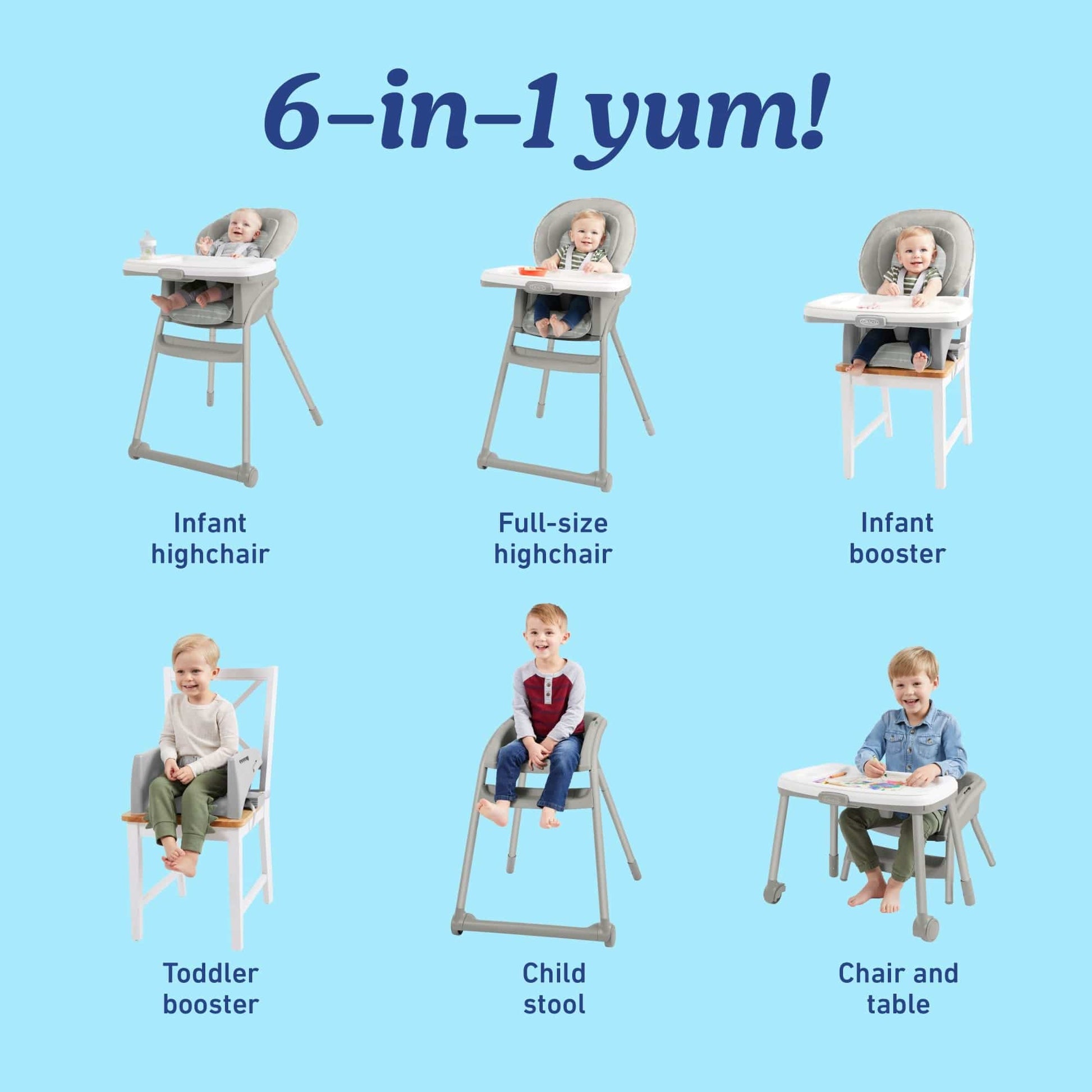 Graco Table2Table LX 6-in-1 High Chair - Willow - 2220974