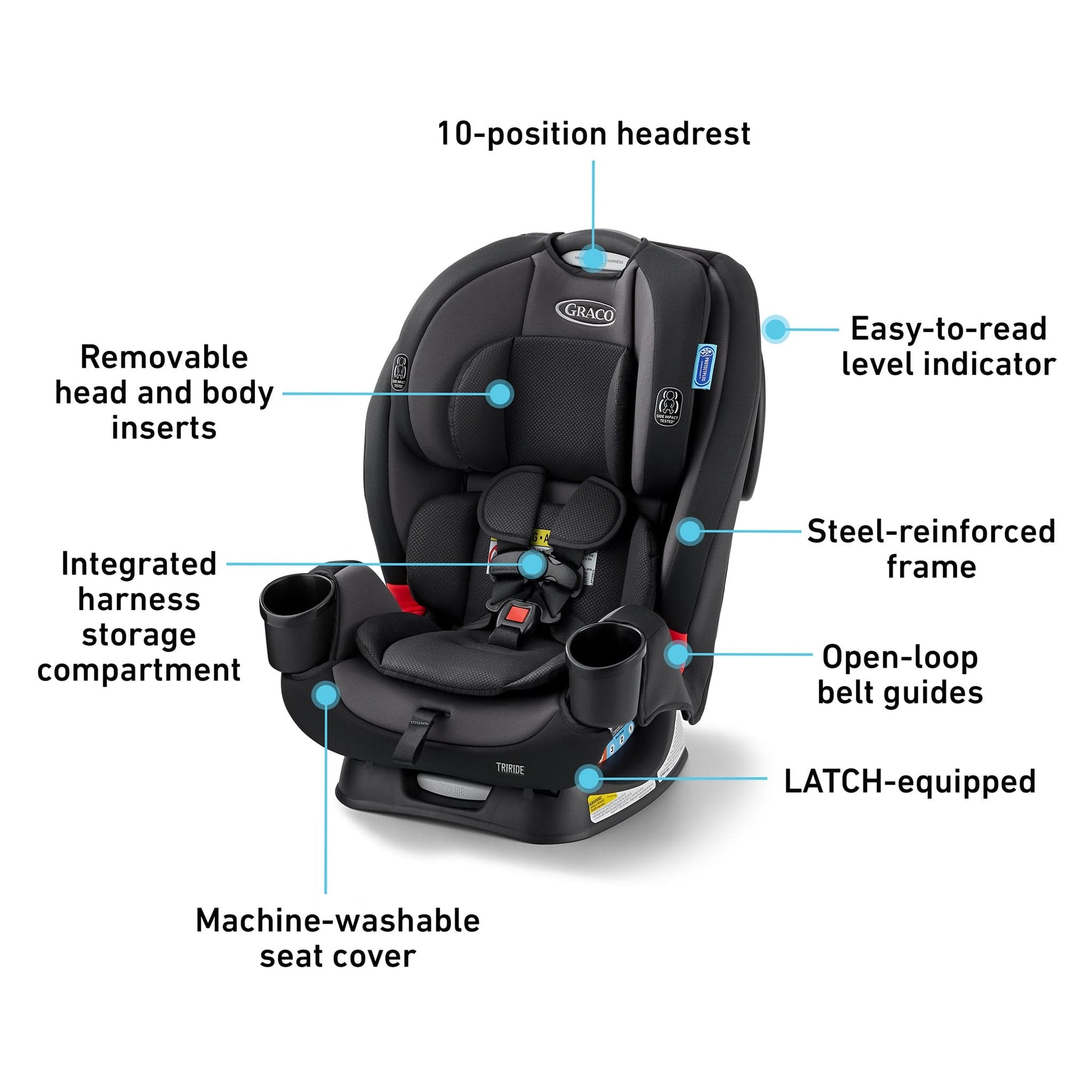 Graco TriRide 3-in-1 Convertible Car Seat - Kipling - 2216353