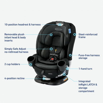 Graco Turn2Me 3-in-1 Rotating Convertible Car Seat - Brighton - 2204044