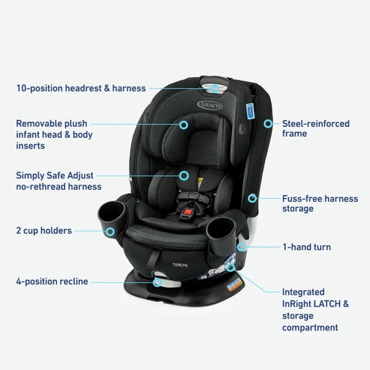 Graco Turn2Me 3-in-1 Rotating Convertible Car Seat - Brighton - 2204044