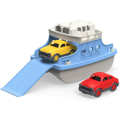 Green Toys Ferry Boat with Mini Cars Bath Toy - FRBA-1038