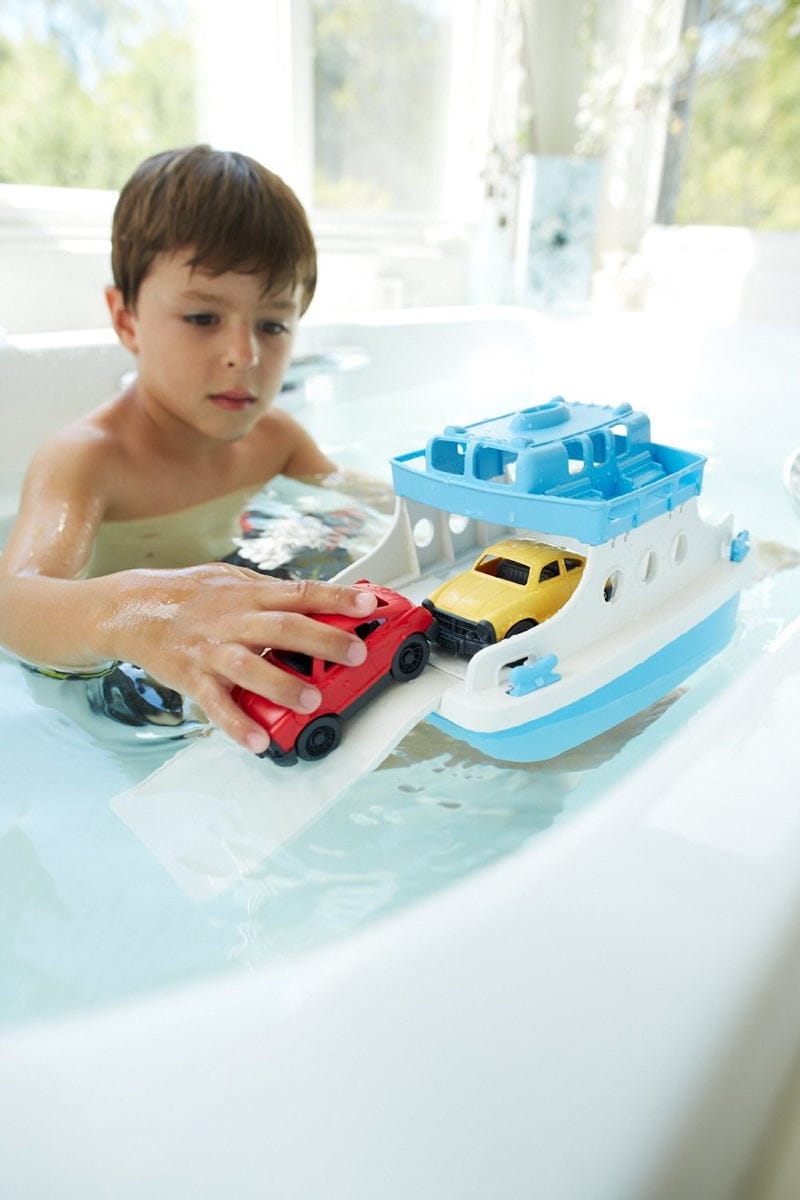 Green Toys Ferry Boat with Mini Cars Bath Toy - FRBA-1038