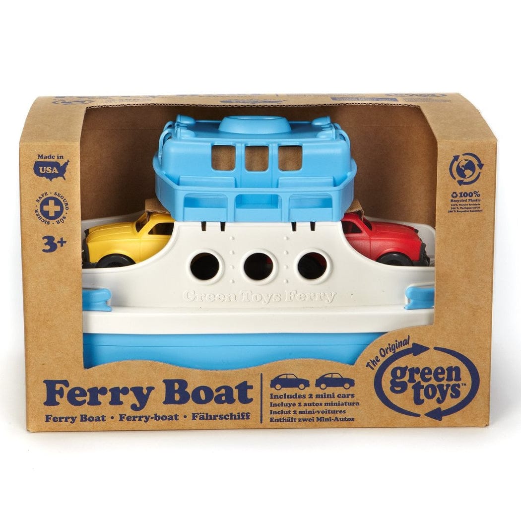 Green Toys Ferry Boat with Mini Cars Bath Toy - FRBA-1038