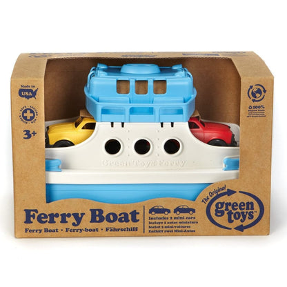 Green Toys Ferry Boat with Mini Cars Bath Toy - FRBA-1038