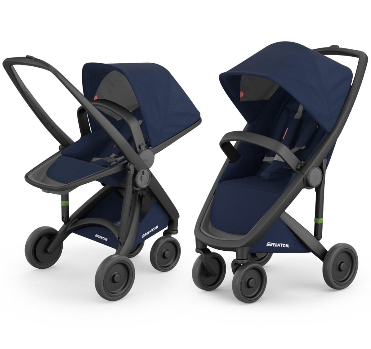 Greentom 2 in 1 Stroller - Black/Blue - 8.71932E+12