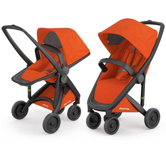 Greentom 2 in 1 Stroller - Black/Orange - 8.71932E+12