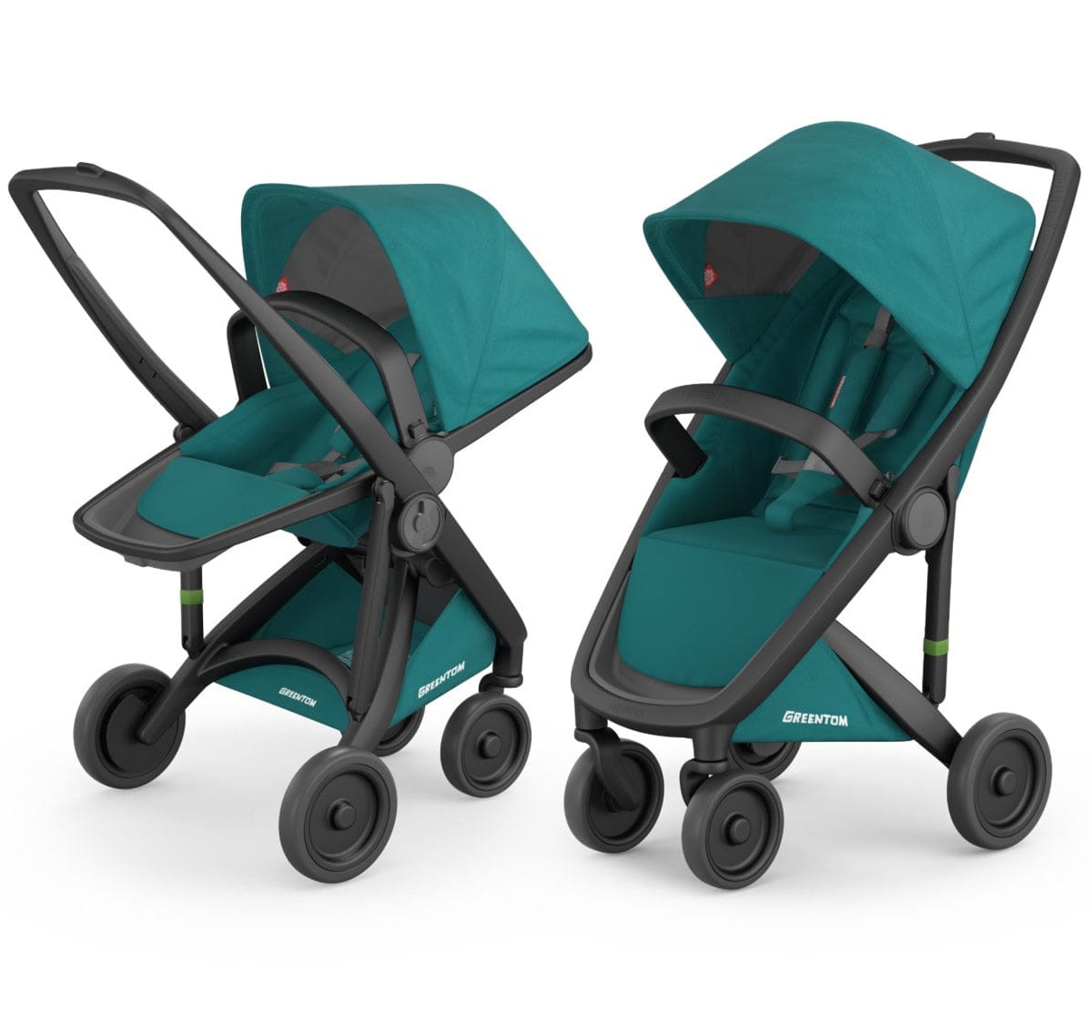 Greentom 2 in 1 Stroller - Black/Teal - 8.71932E+12