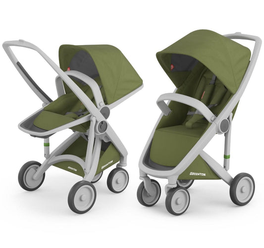 Greentom 2 in 1 Stroller - Grey/Olive - 8.71932E+12